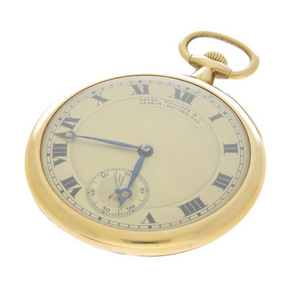 Swiss yellow gold open faced keyless pocket watch Circa 1915 Swiss yellow gold open faced keyless pocket watch Circa 1915