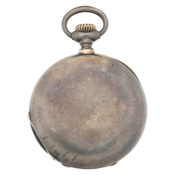Swiss silver hunting cased keyless lever pocket watch Circa 1891 Swiss silver hunting cased keyless lever pocket watch Circa 1891