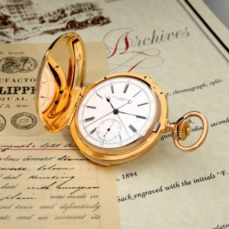 Swiss minute repeating split seconds chronograph Circa 1892