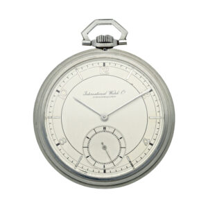 Swiss open faced lever pocket watch with two tone dial Circa 1940v
