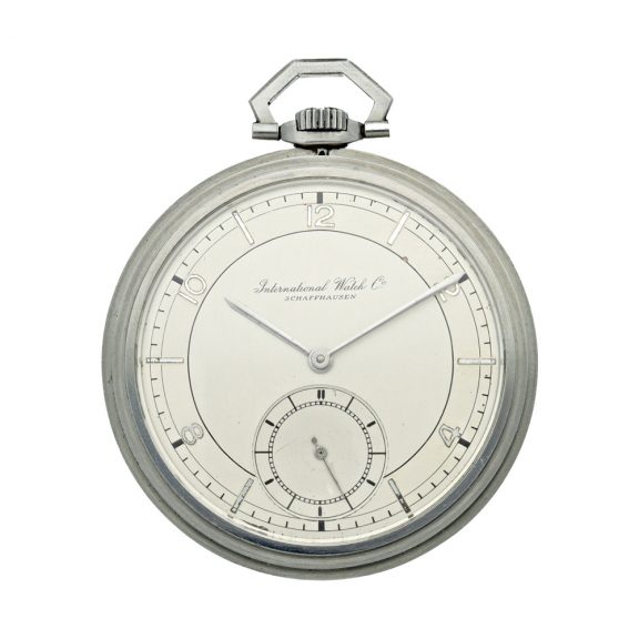 Swiss open faced lever pocket watch with two tone dial Circa 1940v