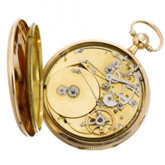 Swiss musical striking and repeating cylinder watch Circa 1820