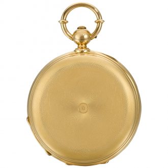 Swiss gold watch with chronometer escapement Circa 1870