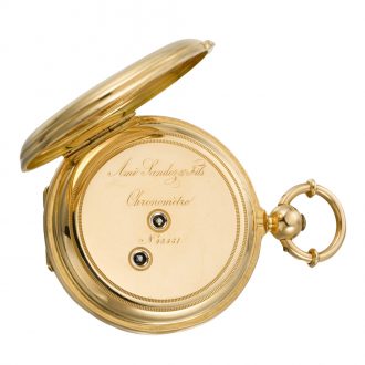 Swiss gold watch with chronometer escapement Circa 1870