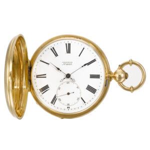 Swiss gold watch with chronometer escapement Circa 1870