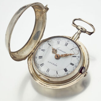 An English verge pocket watch in silver pair cases Circa 1790