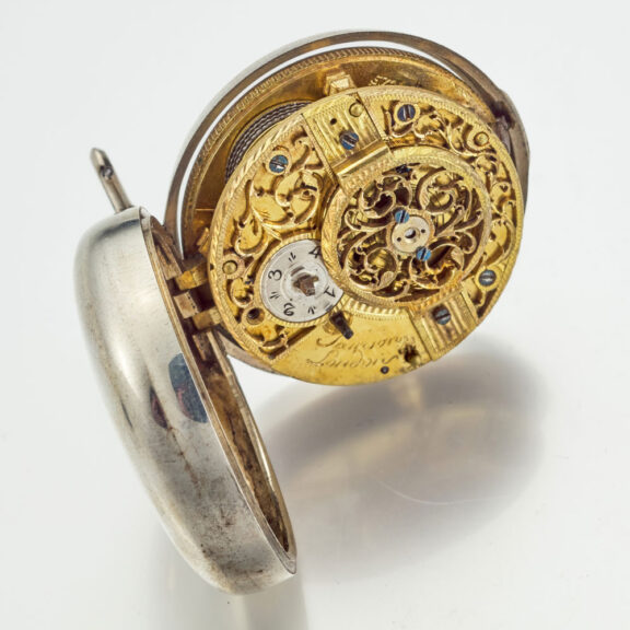 An English verge pocket watch in silver pair cases Circa 1790 An English verge pocket watch in silver pair cases Circa 1790