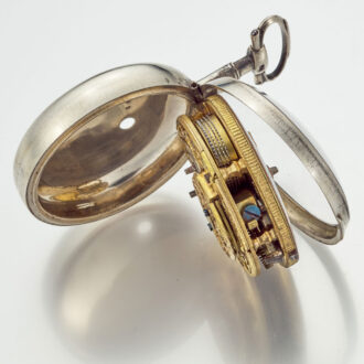 An English verge pocket watch in silver pair cases Circa 1790