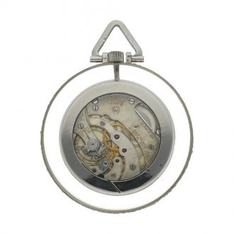 Swiss/French rock crystal open faced watch with two tone dial Circa 1925