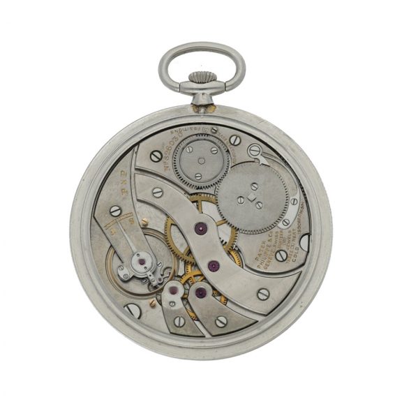 Swiss platinum open faced keyless lever pocket watch Circa 1940 Swiss platinum open faced keyless lever pocket watch Circa 1940