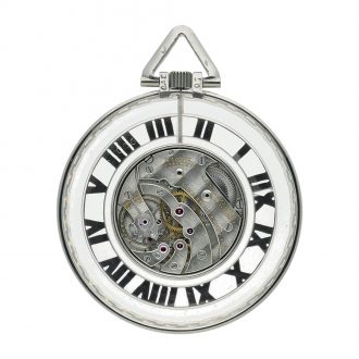 French platinum and rock crystal keyless dress watch Circa 1920