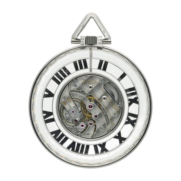 French platinum and rock crystal keyless dress watch Circa 1920 French platinum and rock crystal keyless dress watch Circa 1920