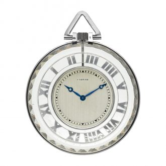 French platinum and rock crystal keyless dress watch Circa 1920