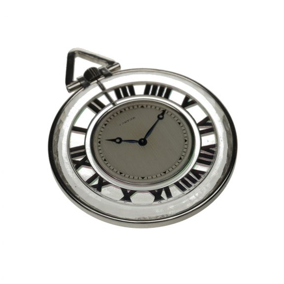French platinum and rock crystal keyless dress watch Circa 1920 French platinum and rock crystal keyless dress watch Circa 1920