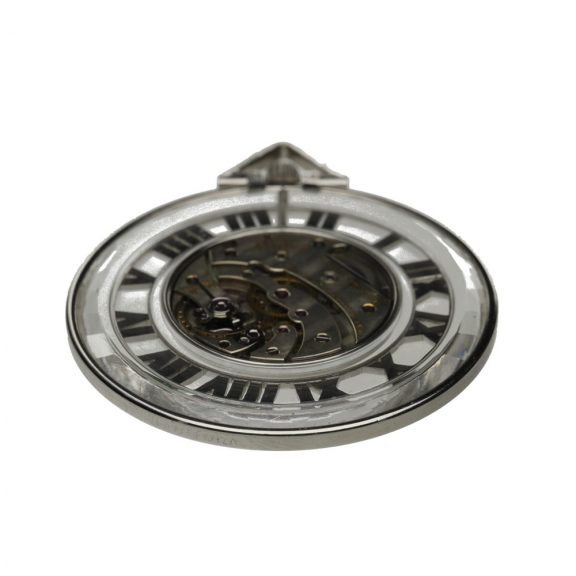 French platinum and rock crystal keyless dress watch Circa 1920 French platinum and rock crystal keyless dress watch Circa 1920