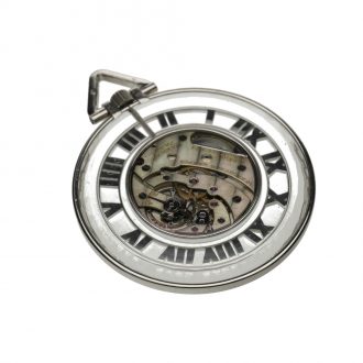 French platinum and rock crystal keyless dress watch Circa 1920