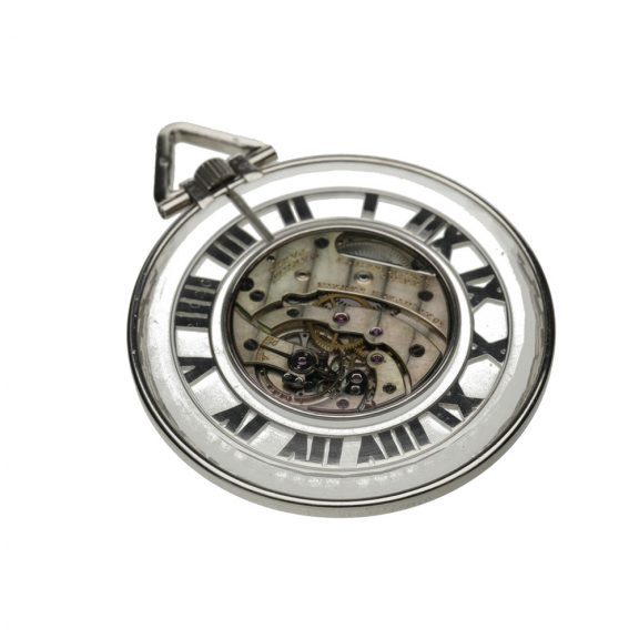 French platinum and rock crystal keyless dress watch Circa 1920 French platinum and rock crystal keyless dress watch Circa 1920