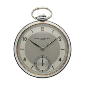 Swiss open faced lever pocket watch with two tone dial Circa 1940