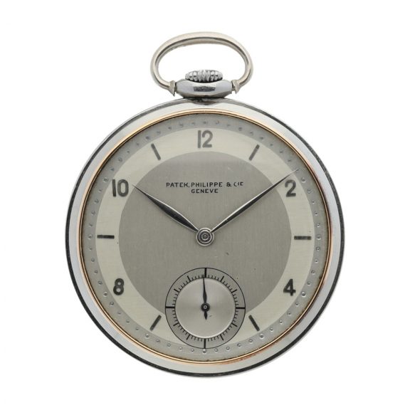 Swiss open faced lever pocket watch with two tone dial Circa 1940