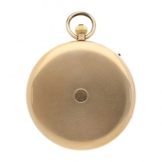 English open faced watch with decentralized time display Circa 1830
