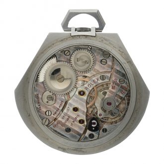 Swiss open faced pocket watch with contract case Circa 1940 Swiss open faced pocket watch with contract case Circa 1940