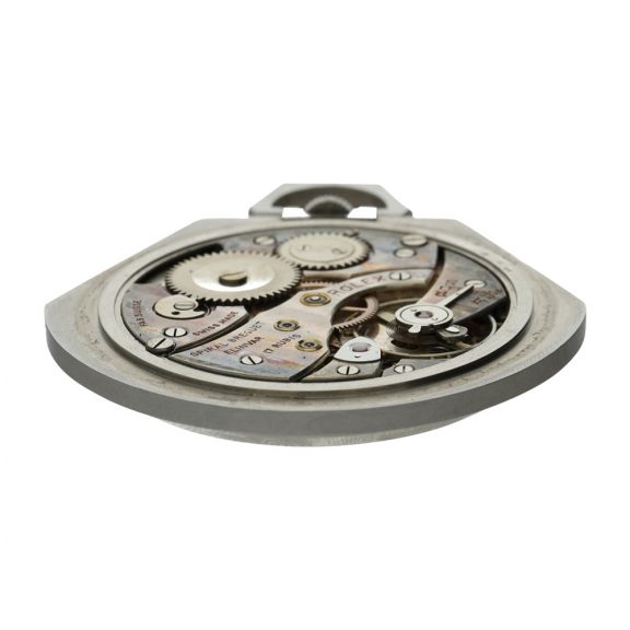 Swiss open faced pocket watch with contract case Circa 1940 Swiss open faced pocket watch with contract case Circa 1940