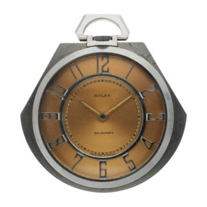 Swiss open faced pocket watch with contract case Circa 1940