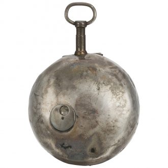 Continental silver verge clock watch with date Circa 1710