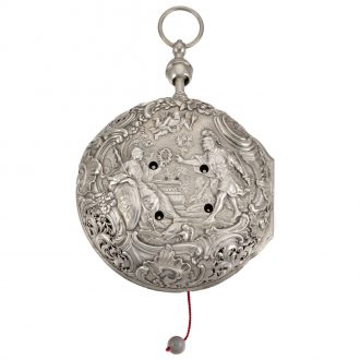 German striking and repeating watch with date and alarm Circa 1750