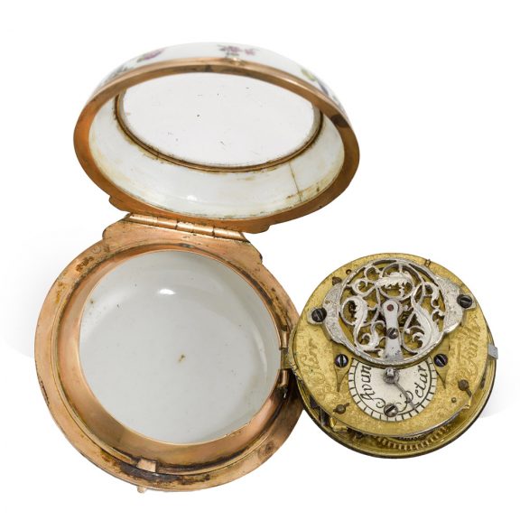German verge rococo pocket watch in porcelain case Circa 1760 German verge rococo pocket watch in porcelain case Circa 1760
