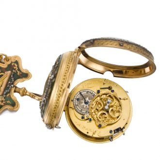French quarter repeating verge watch with chatelaine Circa 1780