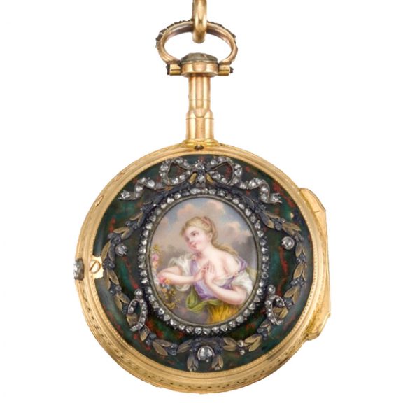 French quarter repeating verge watch with chatelaine Circa 1780 French quarter repeating verge watch with chatelaine Circa 1780