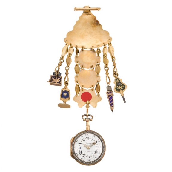 French quarter repeating verge watch with chatelaine Circa 1780 French quarter repeating verge watch with chatelaine Circa 1780