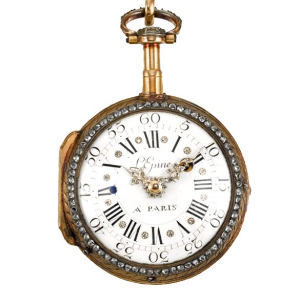 French quarter repeating verge watch with chatelaine Circa 1780 French quarter repeating verge watch with chatelaine Circa 1780