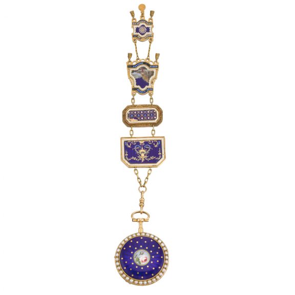 French quarter repeating a toc verge watch with Chatelaine Circa 1780 French quarter repeating a toc verge watch with Chatelaine Circa 1780