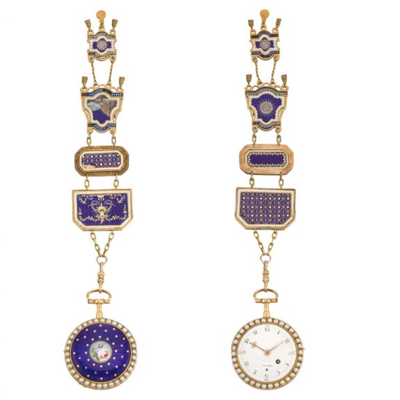 French quarter repeating a toc verge watch with Chatelaine Circa 1780