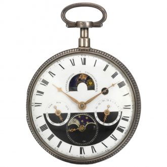 French complicated calendar watch with 24 hour dial Circa 1790