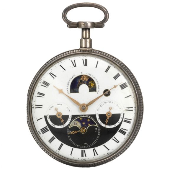 French complicated calendar watch with 24 hour dial Circa 1790