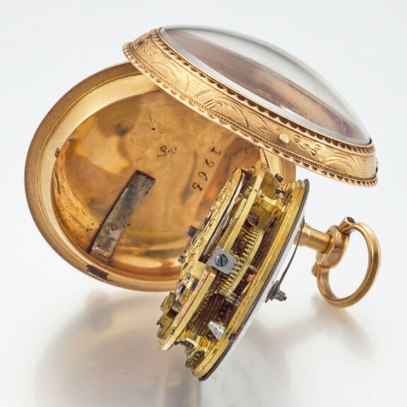 A fine gold engraved French verge pocket watch Circa 1780 A fine gold engraved French verge pocket watch Circa 1780