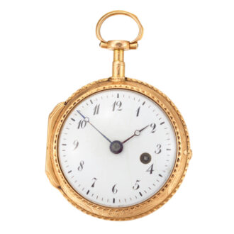 A fine gold engraved French verge pocket watch Circa 1780
