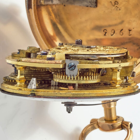 A fine gold engraved French verge pocket watch Circa 1780 A fine gold engraved French verge pocket watch Circa 1780