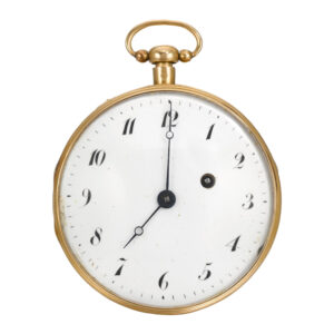 Swiss quarter repeating watch with erotic automaton Circa 1820