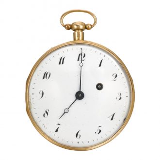 Swiss quarter repeating watch with erotic automaton Circa 1820