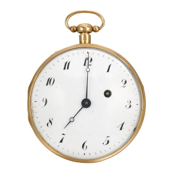 Swiss quarter repeating watch with erotic automaton Circa 1820