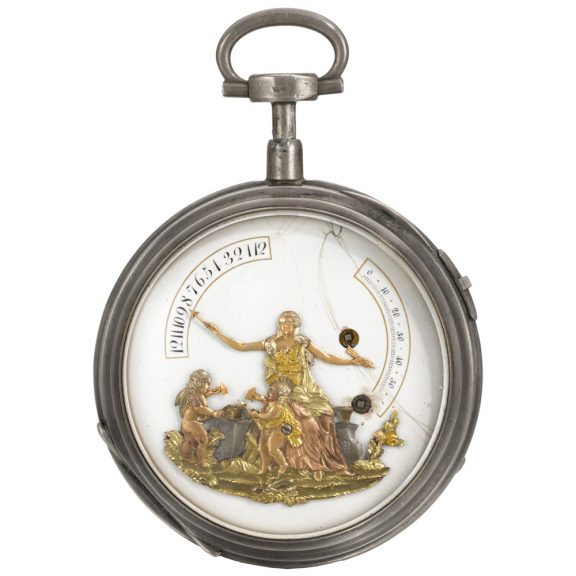 Swiss verge watch with bras en l'air automaton Circa 1790