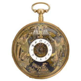 Swiss quarter repeater with erotic automaton Circa 1790