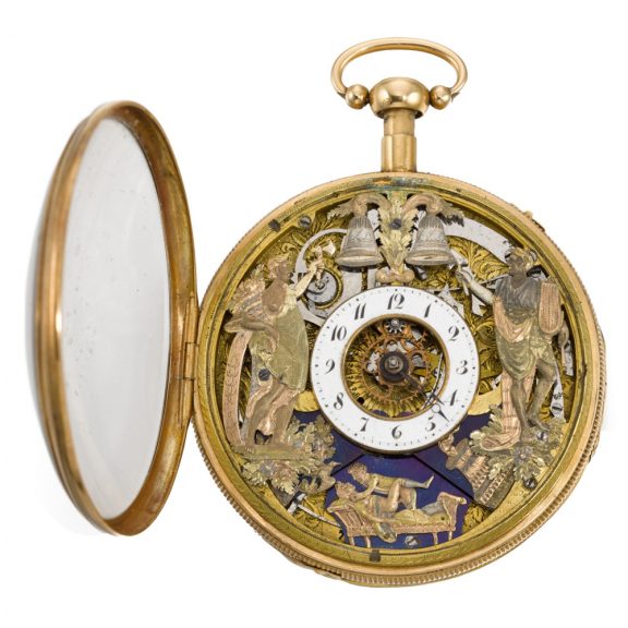 Swiss quarter repeater with erotic automaton Circa 1790 Swiss quarter repeater with erotic automaton Circa 1790
