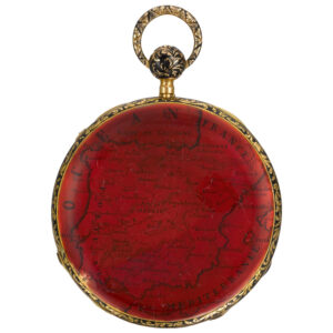 Swiss gold and enamel quarter repeating pocket watch Circa 1850