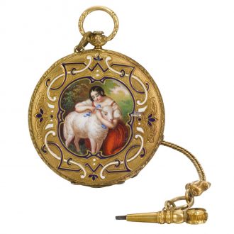 Extremely slim Swiss lady's Bagnolet pocket watch Circa 1850 Extremely slim Swiss lady's Bagnolet pocket watch Circa 1850