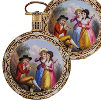Swiss pair of duplex watches for the Chinese market Circa 1865
